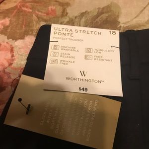 Worthington Black Stretch Dress Pants